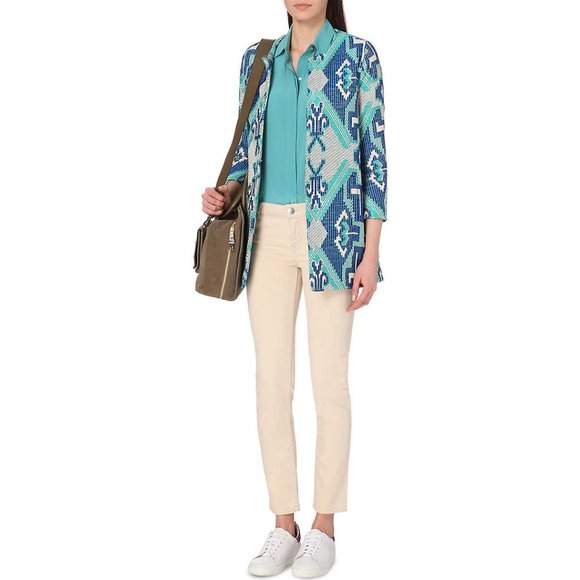 NWT Maje Grenade jacquard cotton-blend coat - Picture 4 of 12